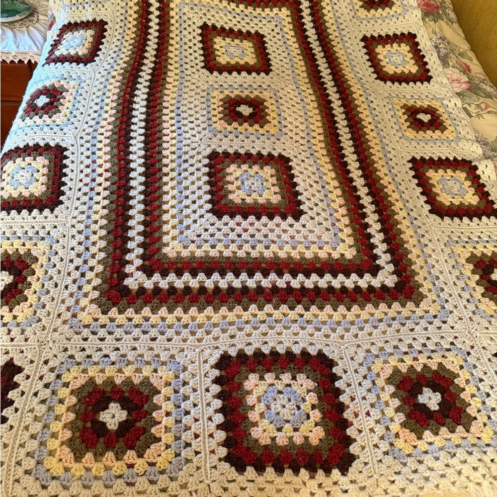 Handcrafted Multicolor Crochet Blanket